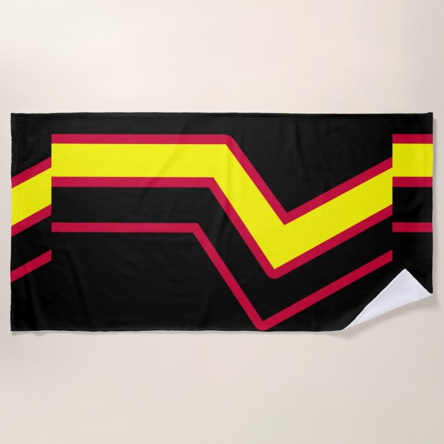 Serviette De Plage Drapeau de fierté en caoutchouc / latex (Devant)