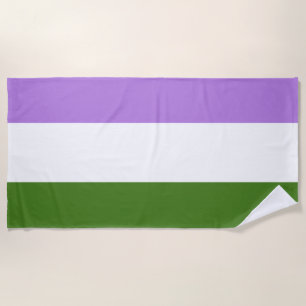 Serviette De Plage Drapeau de fierté genderqueer
