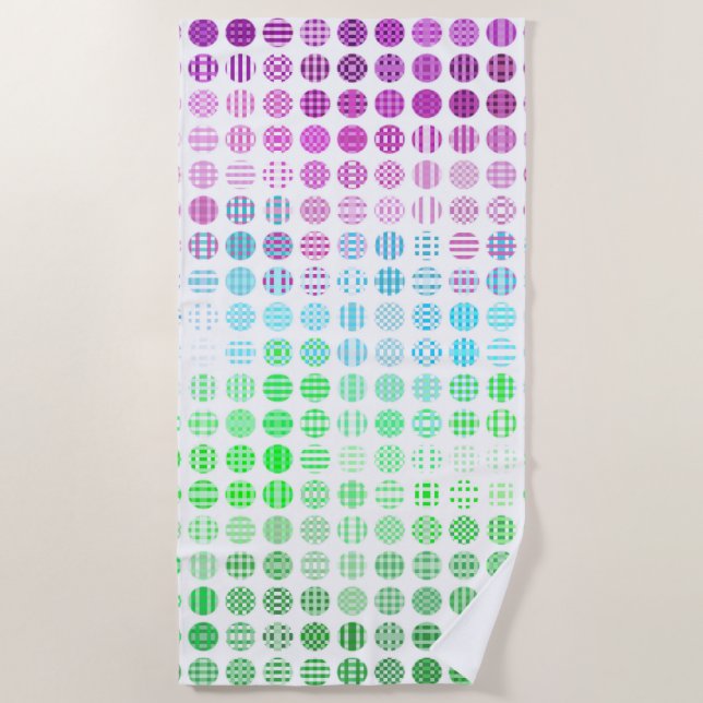 Serviette De Plage Drapeau de fierté Toric abstrait boho éclectique G (Devant)