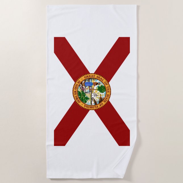 Serviette De Plage Drapeau de Floride (Devant)
