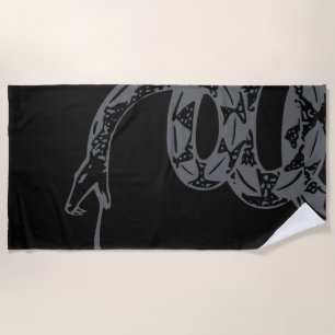 Serviette De Plage Drapeau de Gadsden Ne Marchez pas sur Moi Gris