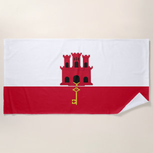Serviette De Plage Drapeau de Gibraltar