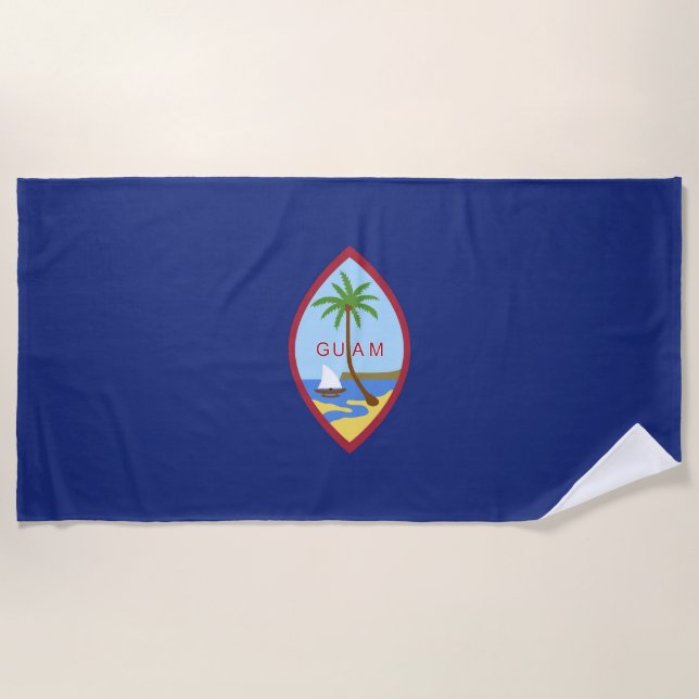 Serviette De Plage Drapeau de Guam (Devant)