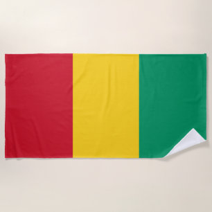 Serviette De Plage Drapeau de Guinée