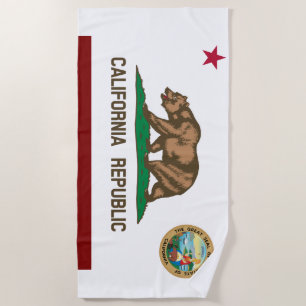 Serviette De Plage Drapeau de la Californie