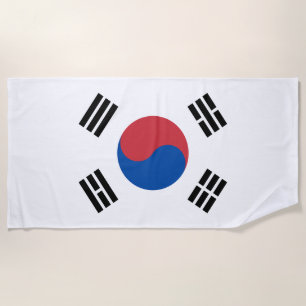 Serviette De Plage Drapeau de la Corée du Sud