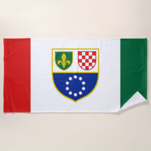 Serviette De Plage Drapeau de la Fédération de Bosnie-Herzégovine