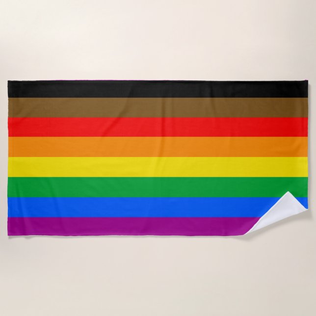 Serviette De Plage Drapeau de la fierté arc-en-ciel de Philly (Devant)