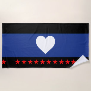 Serviette De Plage Drapeau de la fierté du pied