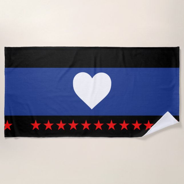 Serviette De Plage Drapeau de la fierté du pied (Devant)