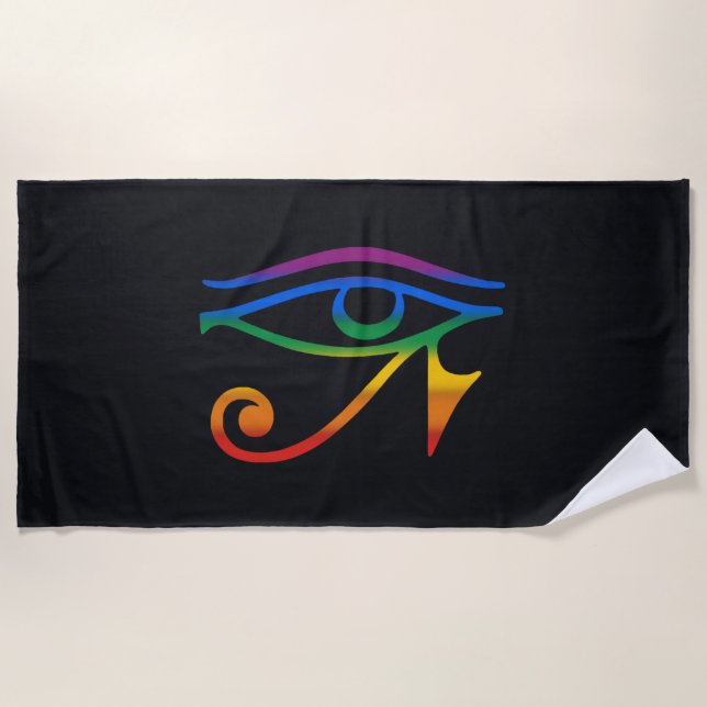 Serviette De Plage Drapeau de la fierté gay goth (Devant)