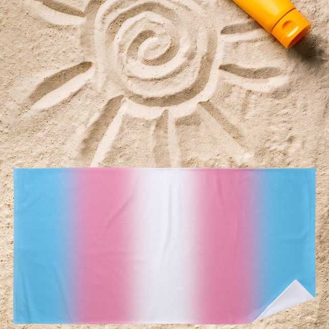 Serviette De Plage Drapeau de la fierté transgenre - Drapeau transgen (Créateur téléchargé)