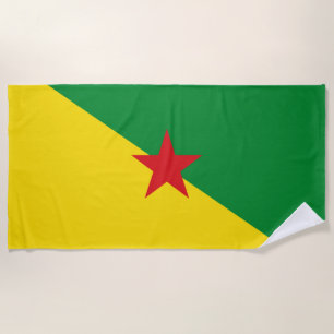Serviette De Plage Drapeau de la Guyane Française Beach Towel