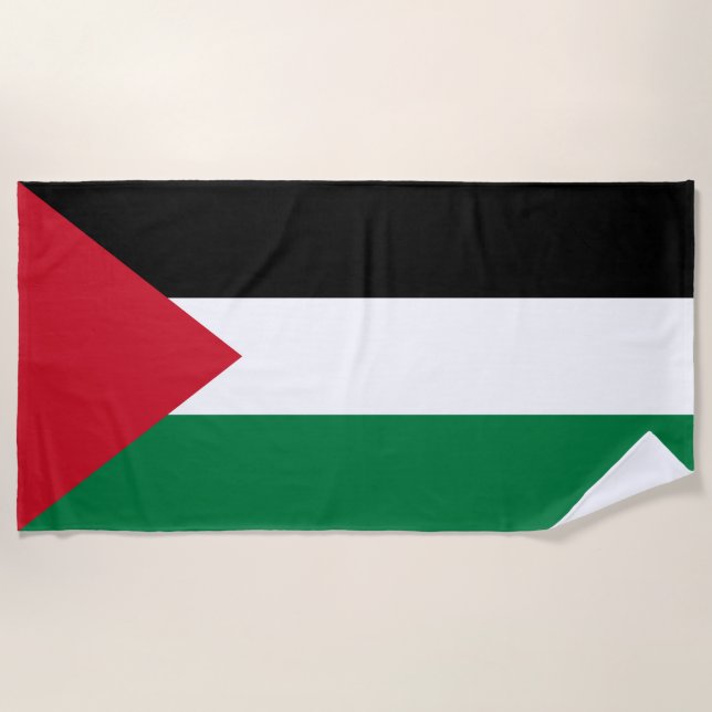 Serviette De Plage Drapeau de la Palestine (Devant)