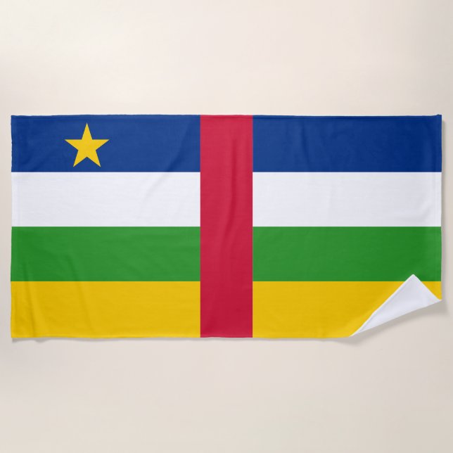 Serviette De Plage Drapeau de la République centrafricaine (Devant)