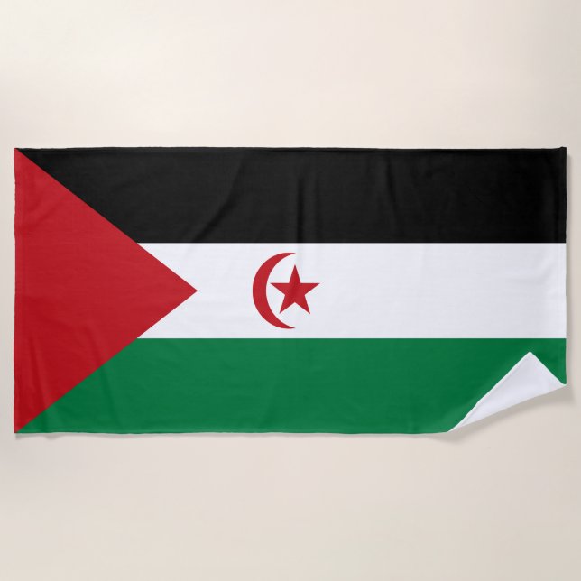 Serviette De Plage Drapeau de la République démocratique arabe sahrao (Devant)