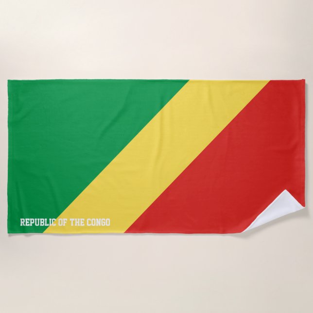 Serviette De Plage Drapeau de la République du Congo Splendid Patriot (Devant)