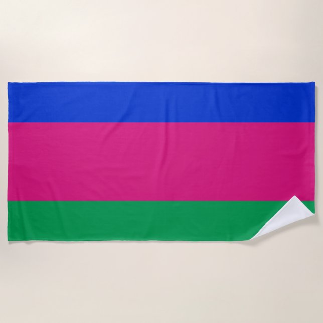 Serviette De Plage Drapeau de la République populaire du Kuban (Devant)