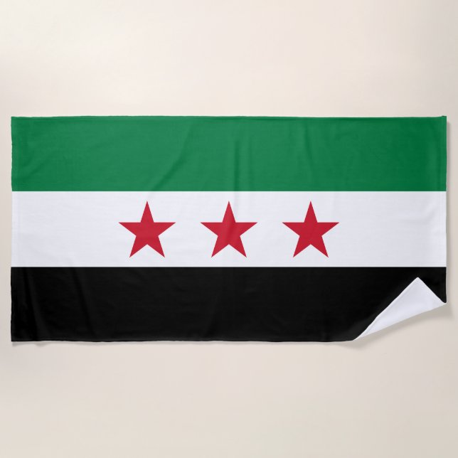 Serviette De Plage Drapeau de la Syrie (Devant)