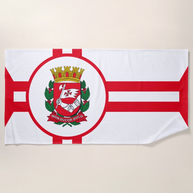 Serviette De Plage Drapeau de la ville de São Paulo (Devant)