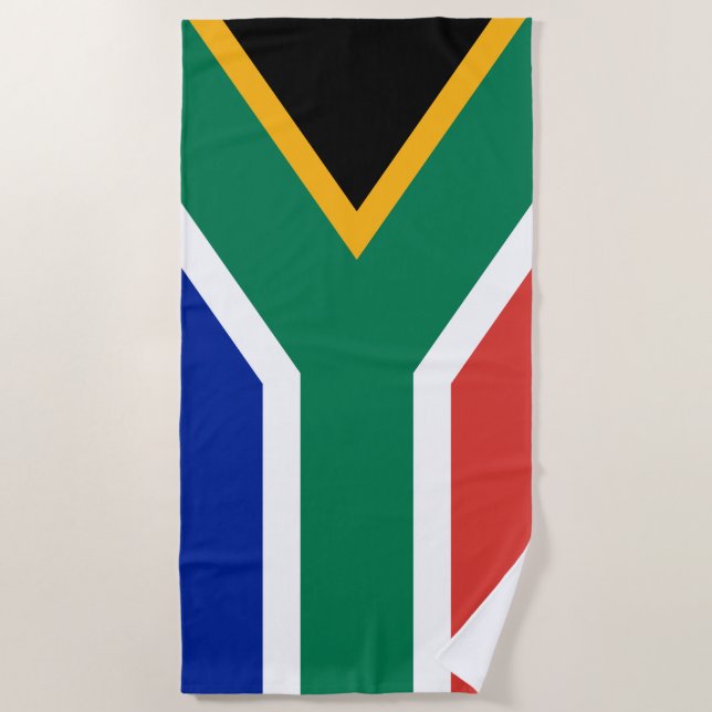 Serviette De Plage Drapeau de l'Afrique du Sud (Devant)
