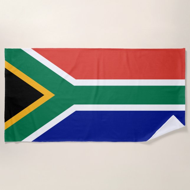 Serviette De Plage Drapeau de l'Afrique du Sud (Devant)