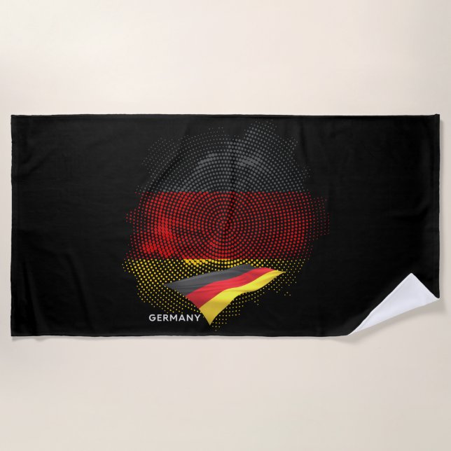 Serviette De Plage Drapeau de l'Allemagne (Devant)