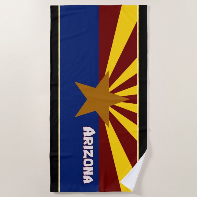 Serviette De Plage Drapeau de l'Arizona (Devant)