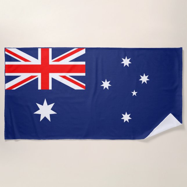 Serviette De Plage Drapeau de l'Australie (Devant)