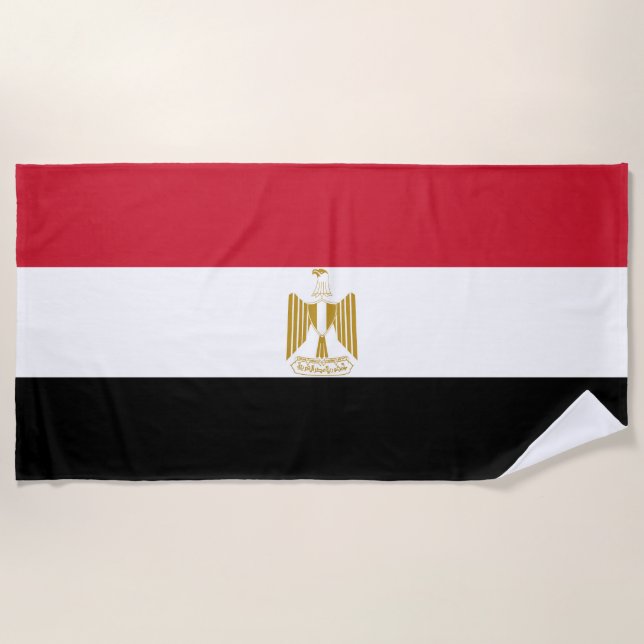 Serviette De Plage Drapeau de l'Égypte (Devant)