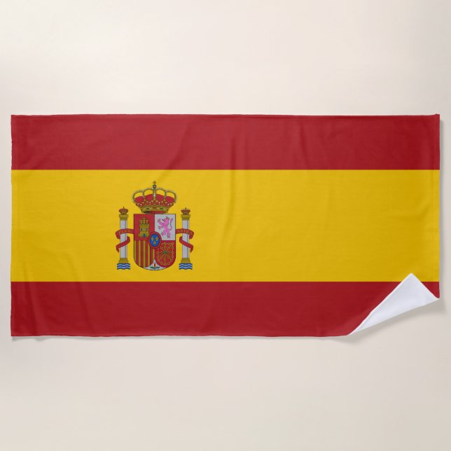 Serviette De Plage Drapeau de l'Espagne (Devant)