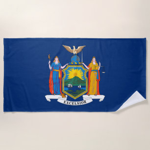 Serviette De Plage Drapeau de l'État de New York