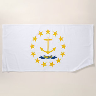 Serviette De Plage Drapeau de l'État de Rhode Island