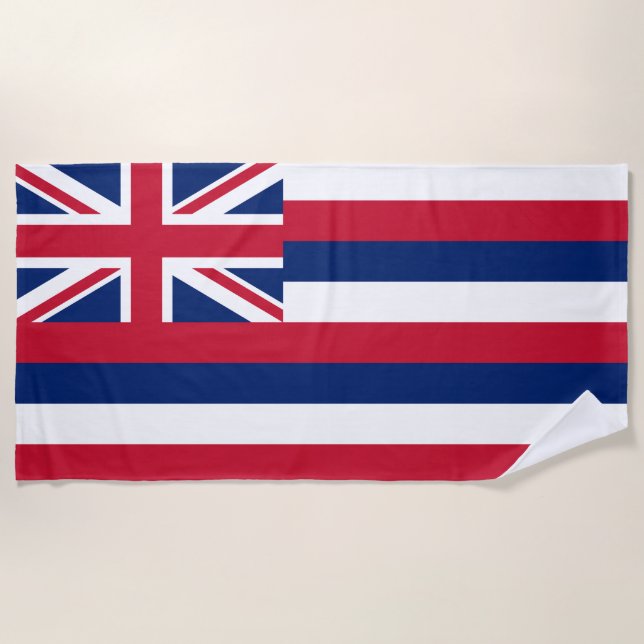 Serviette De Plage Drapeau de l'État d'Hawaii (Devant)