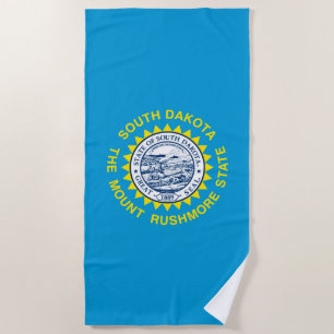 Serviette De Plage Drapeau de l'état du Dakota du Sud