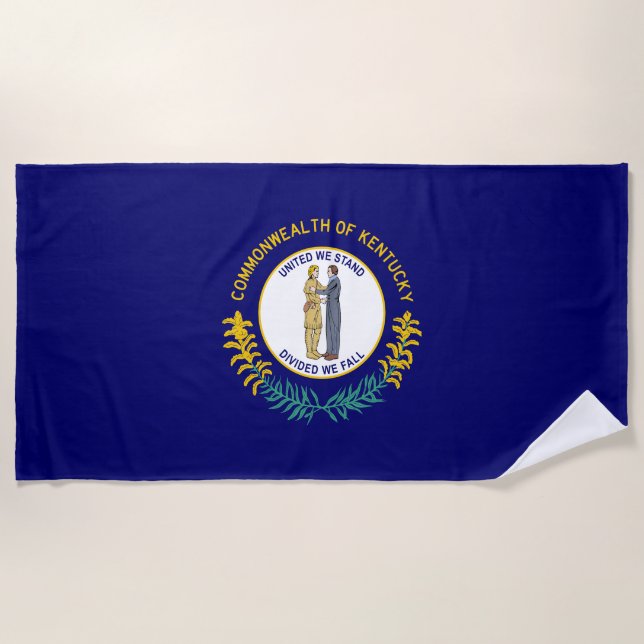 Serviette De Plage Drapeau de l'État du Kentucky (Devant)