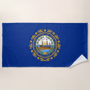 Serviette De Plage Drapeau de l'État du New Hampshire