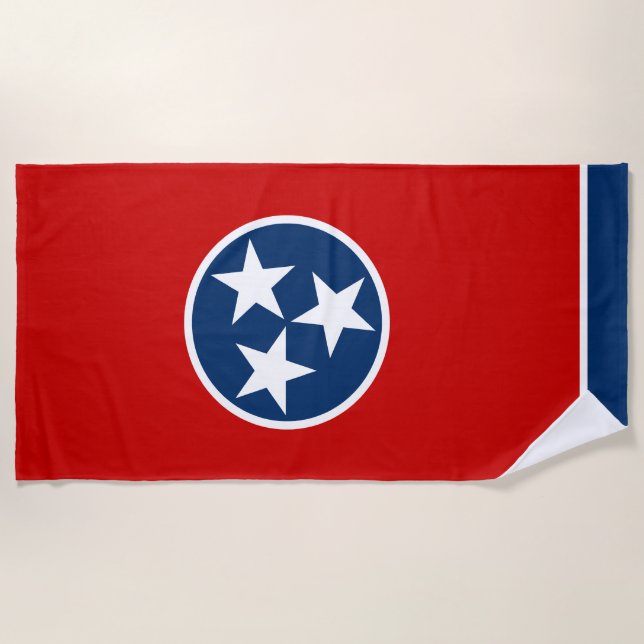 Serviette De Plage Drapeau de l'État du Tennessee (Devant)