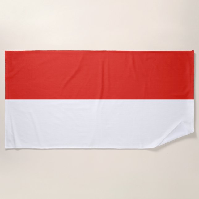 Serviette De Plage Drapeau de l'Indonésie (Devant)