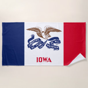 Serviette De Plage Drapeau de l'Iowa