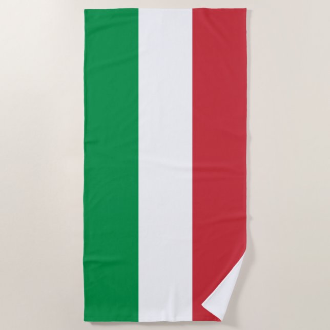 Serviette De Plage Drapeau de l'Italie (Devant)
