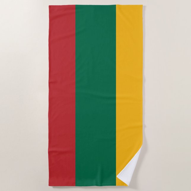 Serviette De Plage Drapeau de Lituanie (Devant)