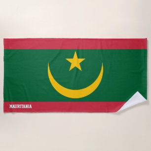 Serviette De Plage Drapeau de Mauritanie Splendide Patriotique