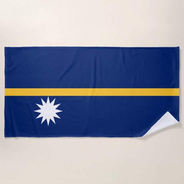 Serviette De Plage Drapeau de Nauru (Devant)