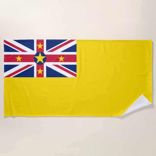 Serviette De Plage Drapeau de Niue (Devant)