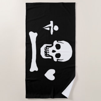 Serviette De Plage Drapeau de pirate de Stede Bonnet Jolly Roger