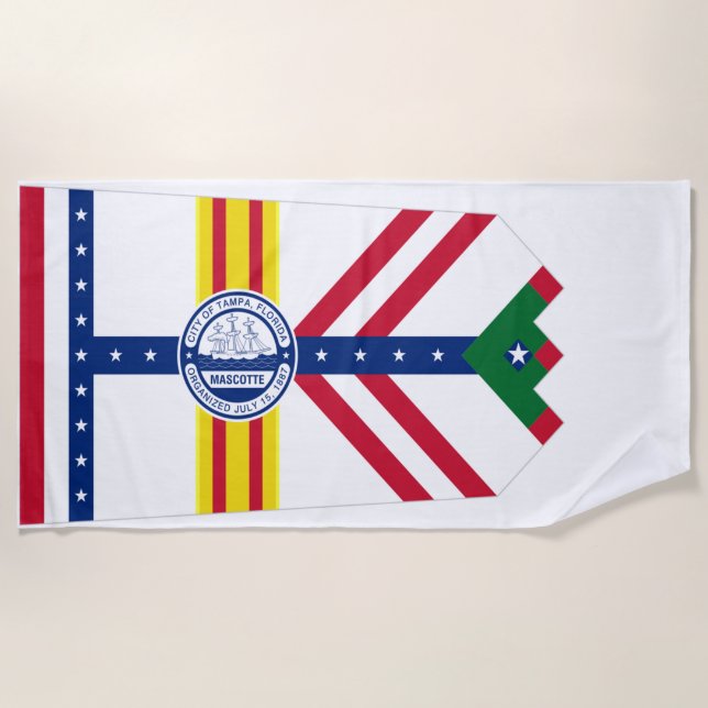 Serviette De Plage Drapeau de plage de Tampa (Devant)