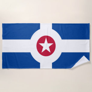 Serviette De Plage Drapeau de plage du drapeau d'Indianapolis