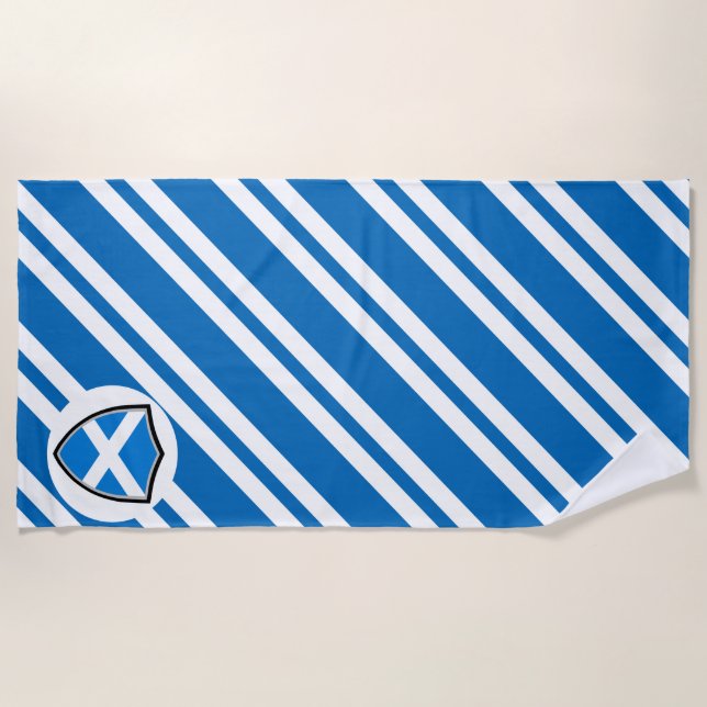 Serviette De Plage Drapeau de plage écossais (Devant)