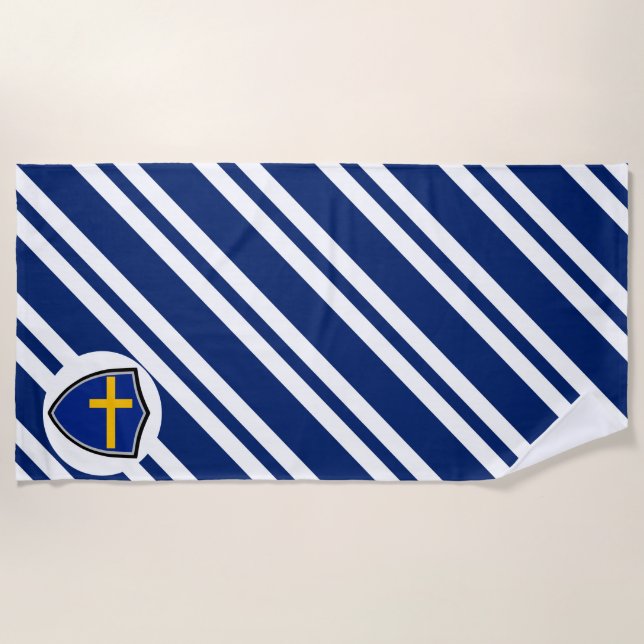Serviette De Plage Drapeau de plage suédois (Devant)